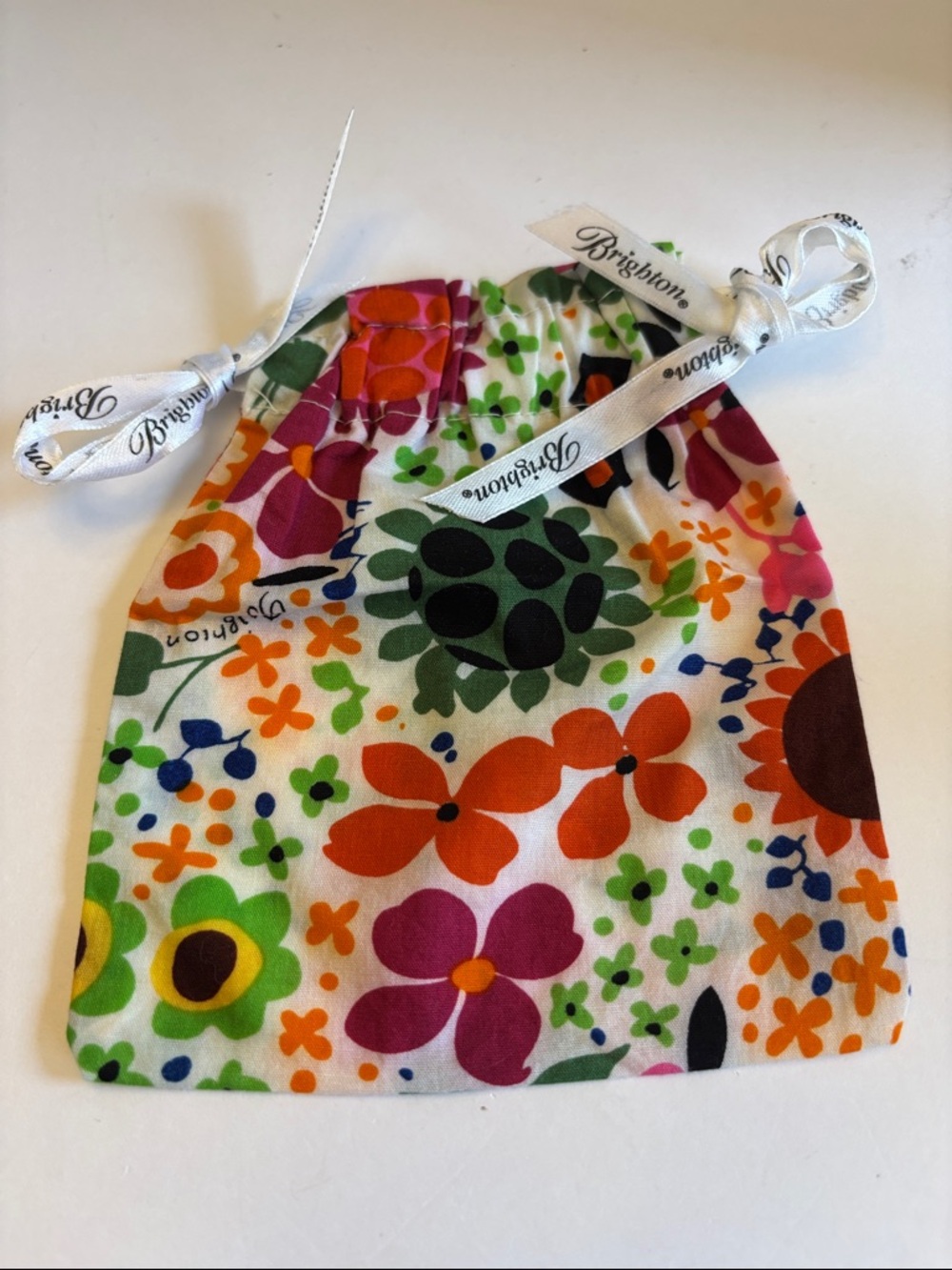 Brighton Floral Drawstring Pouch 6” x 5”